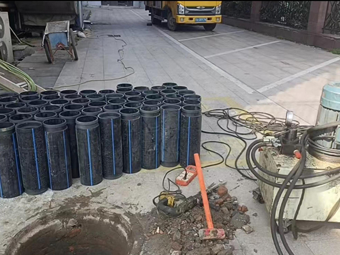 汉川PE置换管厂家 DN315置换管 非开挖管短管置换